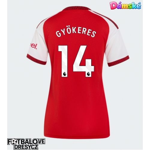 Arsenal Viktor Gyokeres #14 Dámské Domácí Dres 2026-27 Krátký Rukáv Arsenal Viktor Gyokeres #14 Dámské Domácí Dres 2026-27 Krátký Rukáv